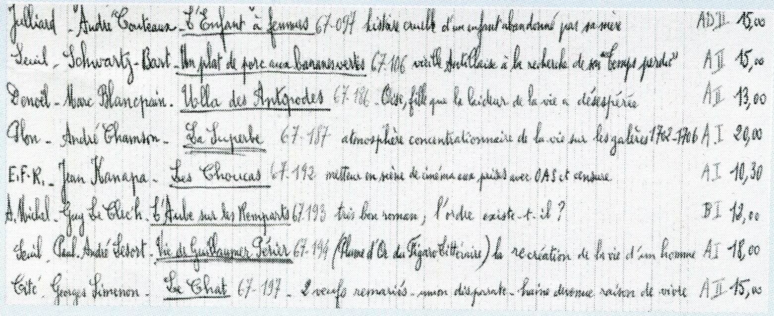  2013 : Bibliothèque de Kérity : née il y a 65 ans... au fond de la classe !